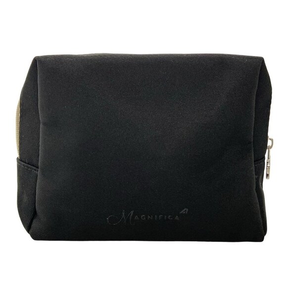 Auth Salvatore Ferragamo Gancini - Black Canvas Pouch - Picture 3 of 10